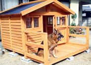 オリジナルで大型犬から小型犬の犬小屋としても使えるハウスです。